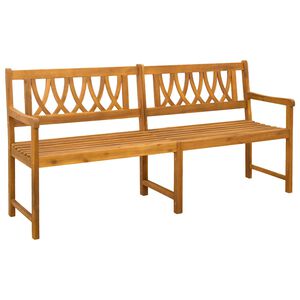 vidaXL Outdoor Bench Natural 180 x 55.5 x 90 cm Solid Acacia Wood