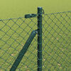 vidaXL Fence Post Green 25 x 1.6 m (60 x 60 mm mesh) Steel and PVC