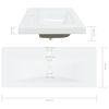 vidaXL Built-in Basin with Faucet 101x39x18 cm Ceramic White