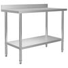 vidaXL Kitchen Work Table with Overshelf 120x60x150 cm Stainless Steel