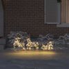 vidaXL LED Reindeers with 60 LEDs 3 pcs Warm White PET