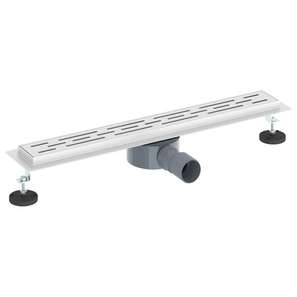 vidaXL Shower Drain Line Design with 360&deg; Siphon Silver 60 cm