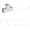 vidaXL Post Connector T Shape Galvanised Metal 101x101 mm