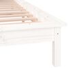 vidaXL LED Bed Frame without Mattress White 200x200 cm Solid Wood