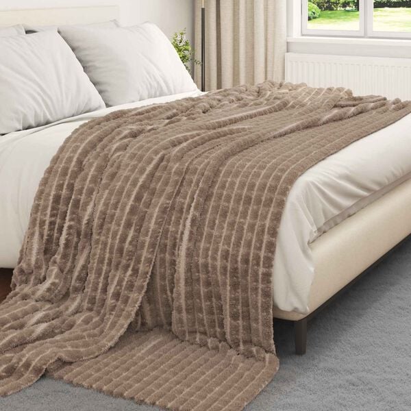vidaXL Throw Blankets 6 pcs Camel 270 x 240 cm Fleece