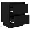 vidaXL Bedside Cabinets with LED Lights&nbsp;2 pcs Black 38x34x50 cm