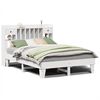 vidaXL Bed Frame without Mattress White 150x200 cm King Size Solid Wood Pine