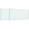 vidaXL Kitchen Backsplash 2 pcs White 100 x 50 cm Tempered Glass