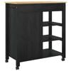 vidaXL Kitchen Trolley Black
