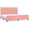 vidaXL Bed Frame without Mattress Pink 200x200 cm Velvet