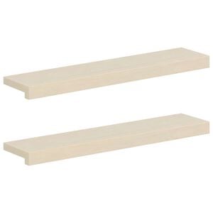 vidaXL Window Sills 2 pcs White 70 x 15 x 2 cm Solid Oak Wood