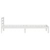 vidaXL Bed Frame White 225.5 x 105.5 x 69.5 cm Solid Pine Wood
