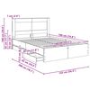 vidaXL Bed Frame with Drawer White 140 x 190 cm Engineer Wood