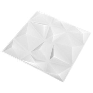 vidaXL Wall Panels 12 pcs 50 x 50 cm Origami White XPS Foam