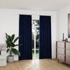 vidaXL Blackout Curtains 2 pcs with Hooks Velvet Dark Blue 140x225 cm