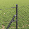 vidaXL Fence Post Grey 25 x 0.4 m (60 x 60 mm mesh) Steel and PVC