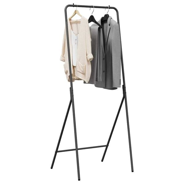 vidaXL Clothes Rack Black 60 x 53 x 155 cm Steel