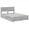 vidaXL Bed Frame with Drawer Grey Sonoma 150 x 200 cm Engineered Wood