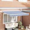 vidaXL Awning Replacement Fabric Blue and White 280 x 195 cm Polyester