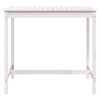 vidaXL Garden Table White 121x82.5x110 cm Solid Wood Pine