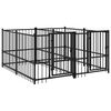 vidaXL Outdoor Dog Kennel Steel 3.75 m&sup2;
