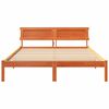 vidaXL Bed Frame with Headboard Wax Brown 160 x 200 cm Solid Pine Wood