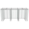 vidaXL Gabion Wall for Garbage Bin Galvanised Steel 270x100x130 cm