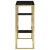 vidaXL Console Table Gold Stainless Steel and Tempered Glass