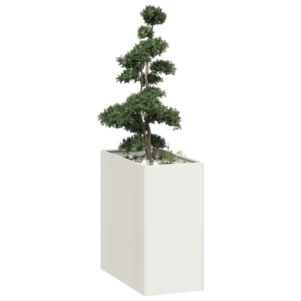 vidaXL Planter White 40x80x80 cm Steel