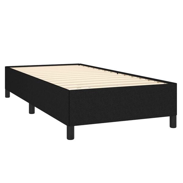 vidaXL Bed Frame without Mattress Black 90x190 cm Single Single Fabric