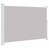 vidaXL Side Awning | Grey | Polyester with PU coating, powder-coated steel