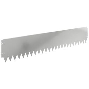 vidaXL Lawn Edging 30 pcs 103 x 20 cm Steel Silver