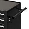 vidaXL Tool Trolley with 4 Drawers Steel Black