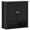 vidaXL Bathroom Wall Cabinet BERG Black 69.5x27x71.5 cm Solid Wood