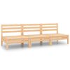 vidaXL 3 Piece Garden Lounge Set Solid Pinewood