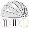 vidaXL Pool Dome | Transparent | PVC, Fibreglass | Large | Collapsible