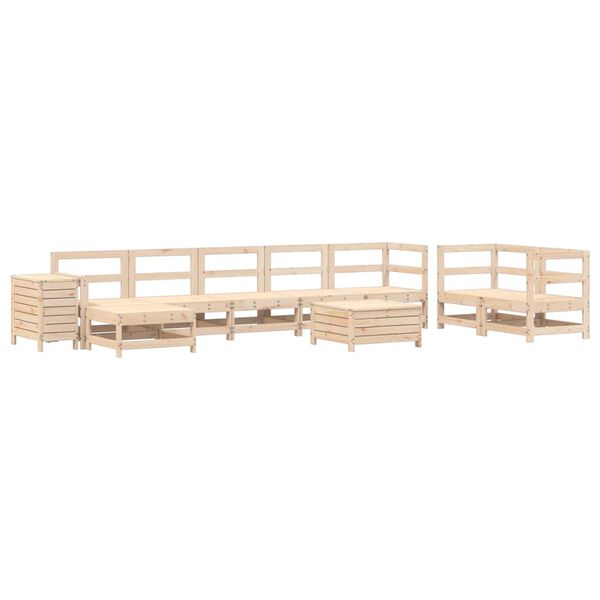 vidaXL 10 Piece Garden Sofa Set Solid Wood Pine