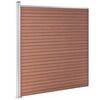 vidaXL WPC Fence Set 8 Square + 1 Slanted 1484x186 cm Brown
