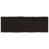 vidaXL Table Top Dark Brown 140x50x(2-4) cm Treated Solid Wood Live Edge