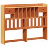 vidaXL Bookcase Bed without Mattress Wax Brown 135x190cm Double Solid Wood Pine