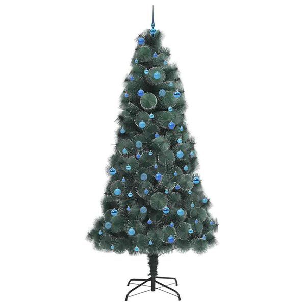 vidaXL Artificial Pre-lit Christmas Tree with Ball Set Green 240 cm