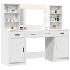 vidaXL Dressing Table Set with Drawer 3 pcs White Engineered wood