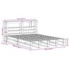 vidaXL Bed Frame without Mattress 150x200 cm King Size Solid Wood Pine