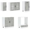 vidaXL 8 Piece Kitchen Cabinet Set Lucca Concrete Grey Engineered Wood