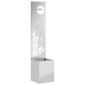 vidaXL Garden Privacy Screen Silver 32 x 150 cm Galvanised steel