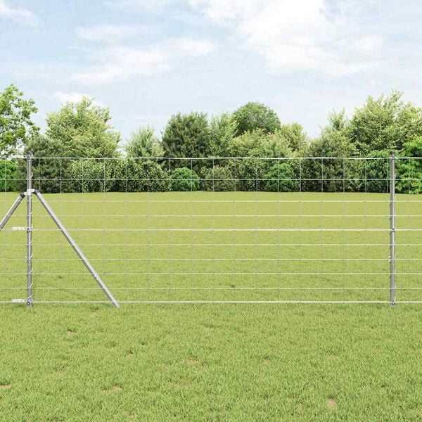 vidaXL Wild Fence Hot Dip Galvanized 1000 x 100 x 0.18 cm Iron