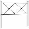 vidaXL Metal Replace Headboard Black 107cm
