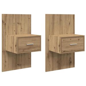 vidaXL Bedside Cabinet with Drawer 2 pcs Artisan Oak 50 x 32.5 x 80cm