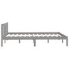vidaXL Bed Frame without Mattress Grey Solid Wood 140x200 cm