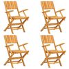 vidaXL 5 Piece Garden Dining Set Solid Wood Teak